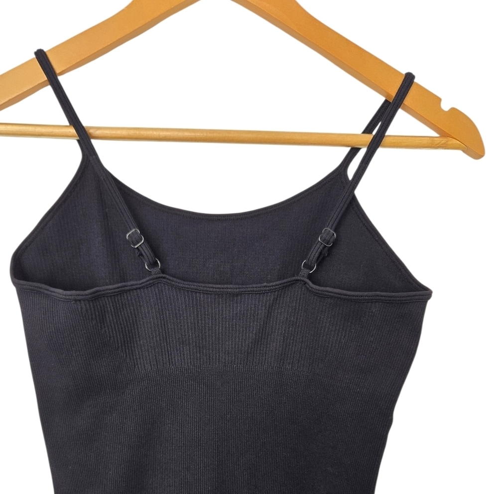 🌟 Ribbed Black Full-Length Jumpsuit Bodysuit | Athleisure One Piece | Size Larg - Picture 5 of 5